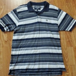 Men's navy/white/gray striped Ecko Unltd polo- XL